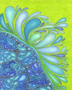 Be Inspired Adult Coloring Book for Stress Relief Aqua Splash