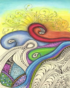 Be Inspired Adult Coloring Book for Stress Relief Sunrise Swirl