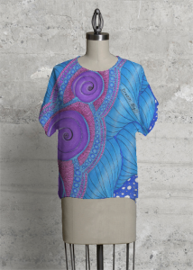 Be Inspired: Adult Coloring Image Silk Top