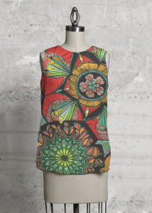 Be Inspired: Adult Coloring Image Silk Top