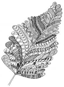 Be Inspired: Adult Coloring Book for Stress Relief Vol 2 - Feather Tangle