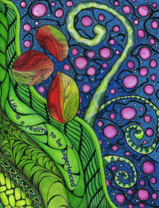 Bean Stalk From Be Inspired: Adult Coloring Book for Stress Relief Volume 1 by Ronni Brown