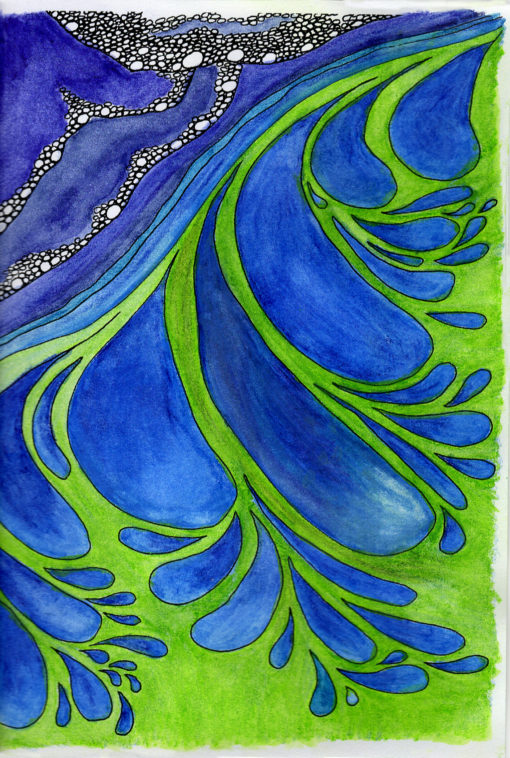 Wave From Be Inspired Volume 2 Mini Adult Coloring Book for Stress Relief by Ronni Brown