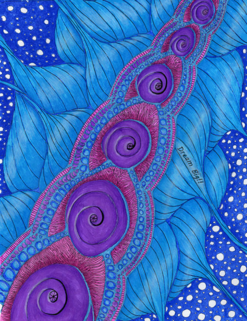 Floating Leaves-by-Ronni-brown from Be Inspired Adult Coloring Book for Stress Relief Volume 1