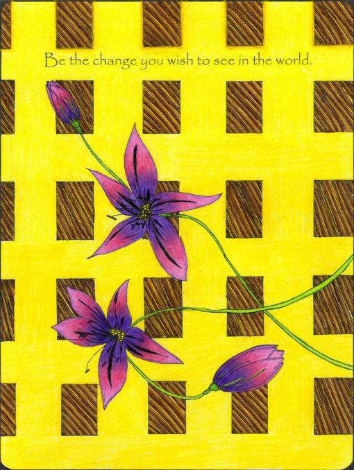 Lattice Lilies from Be Inspired Volume 1 Adult Coloring Book for Stress Relief by Teresa Brown