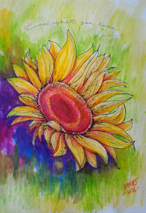 Be Inspired: Adult Coloring Book Vol 1 - Sunflower - Colored by Ian De Jesus